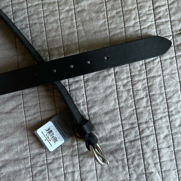 NWT Thursday Boot Company Leather Circle Belt Women’s Size 28 Black Nickel - Picture 5 of 6